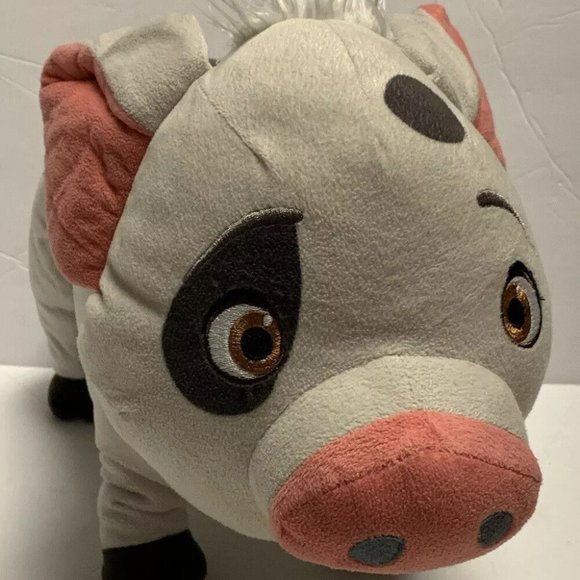 Disney Store Pua 17" Large Plush Gray & Pink Pig Moana Movie Stuffed Animal Toy - Picture 2 of 7